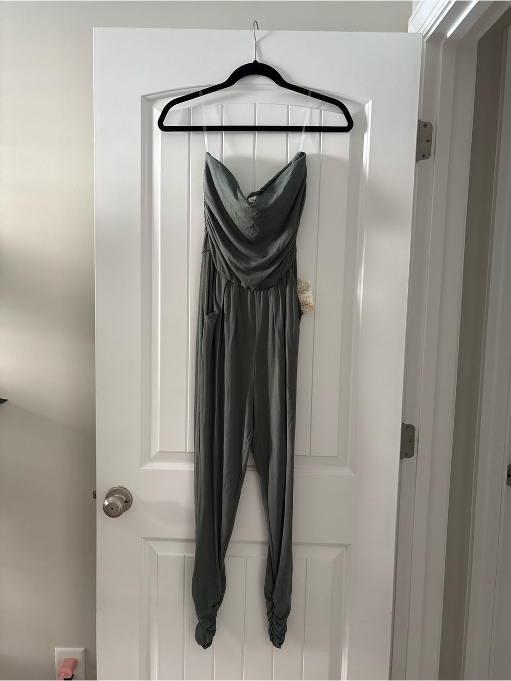 Altar’d State Olive Green Jumpsuit SMALL Made In USA Boho Occasionwear NWT